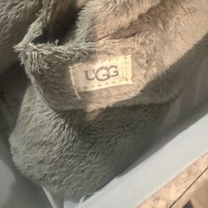 UGG Soft Gray Plush Slippers